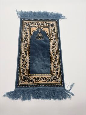 Blue and Cream Turkish Prayer Rug